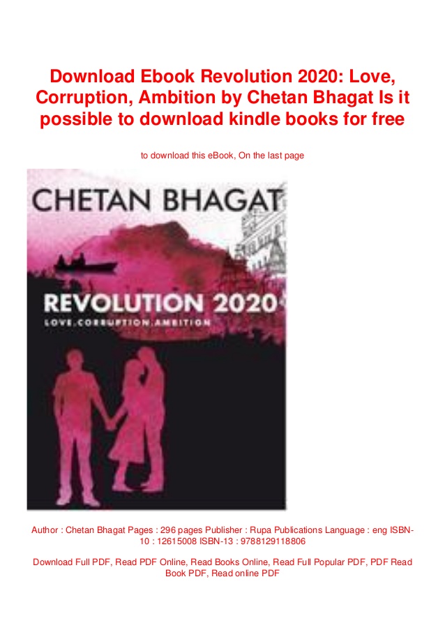 revolution 2020 novel by chetan bhagat